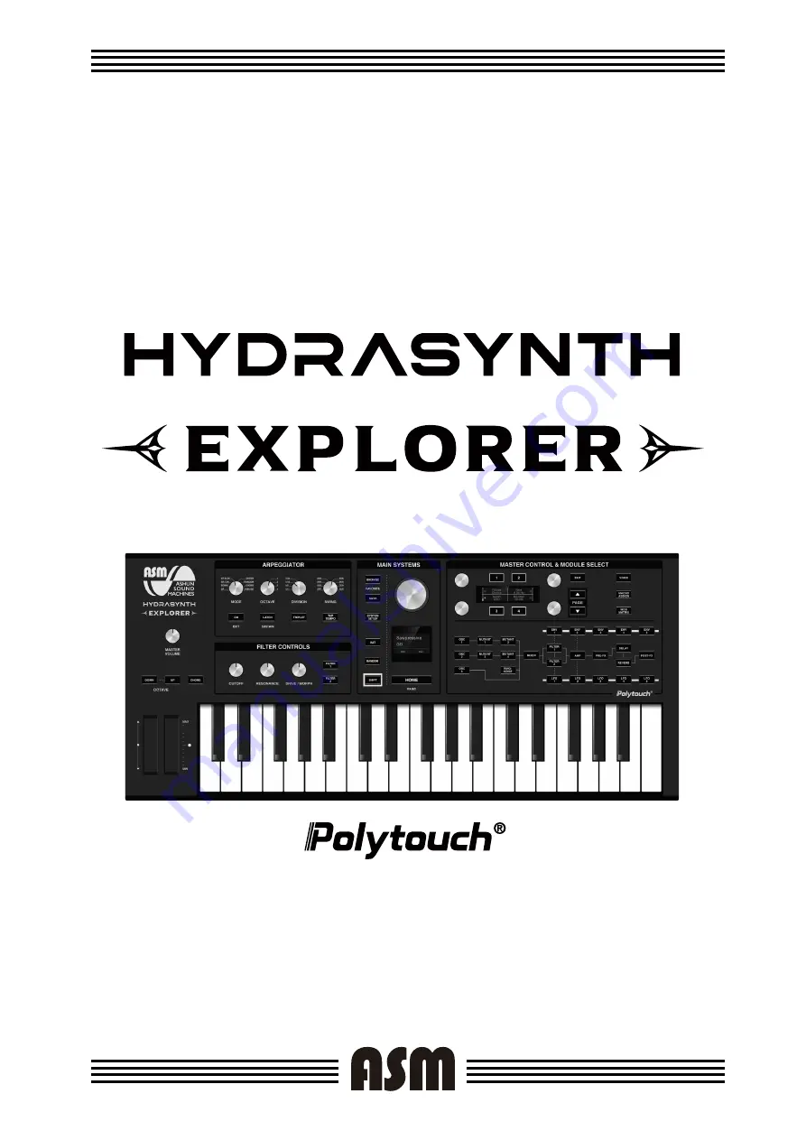 ASM Polytouch HYDRASYNTH EXPLORER Скачать руководство пользователя страница 1