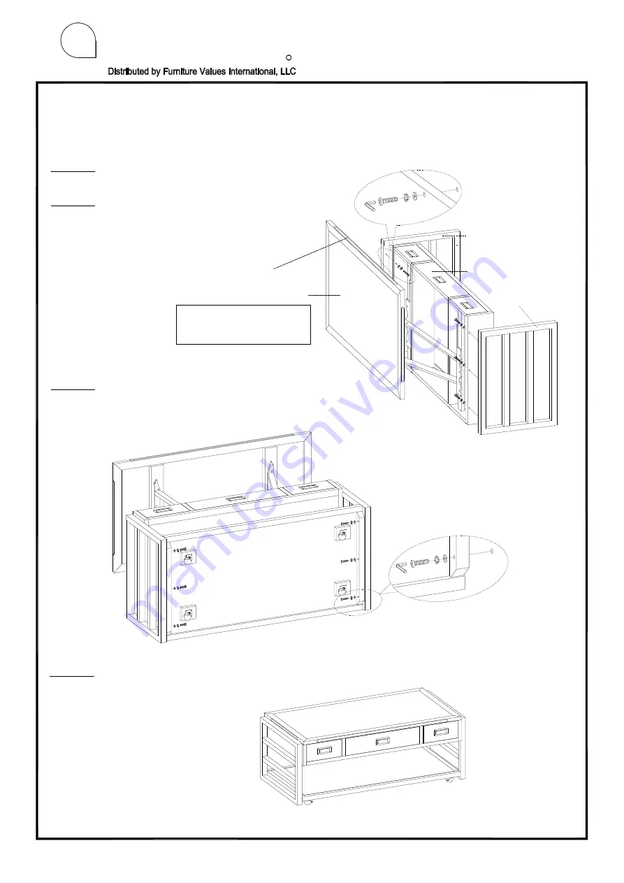 aspenhome Lift Top Cocktail Table I215-9100 Скачать руководство пользователя страница 2