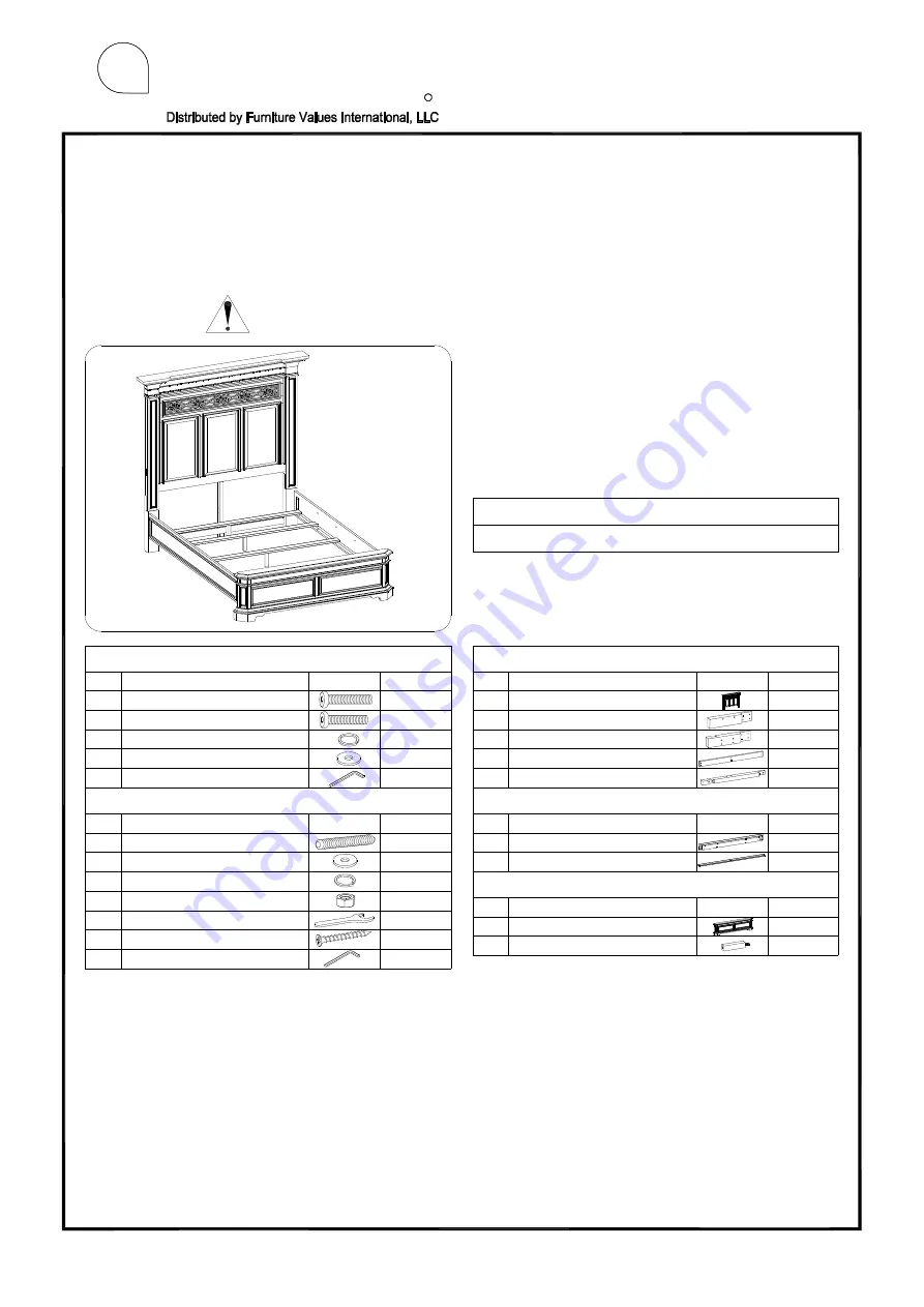 aspenhome Queen Estate Panel HB I201-412 Assembly Instructions Manual Download Page 1