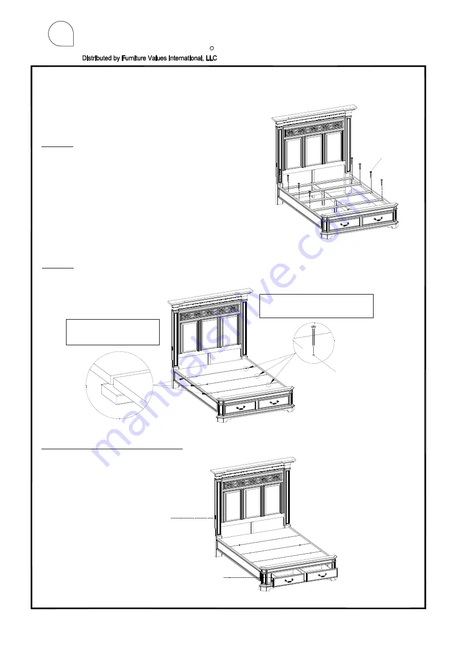 aspenhome Queen Estate Panel HB I201-412 Assembly Instructions Manual Download Page 7