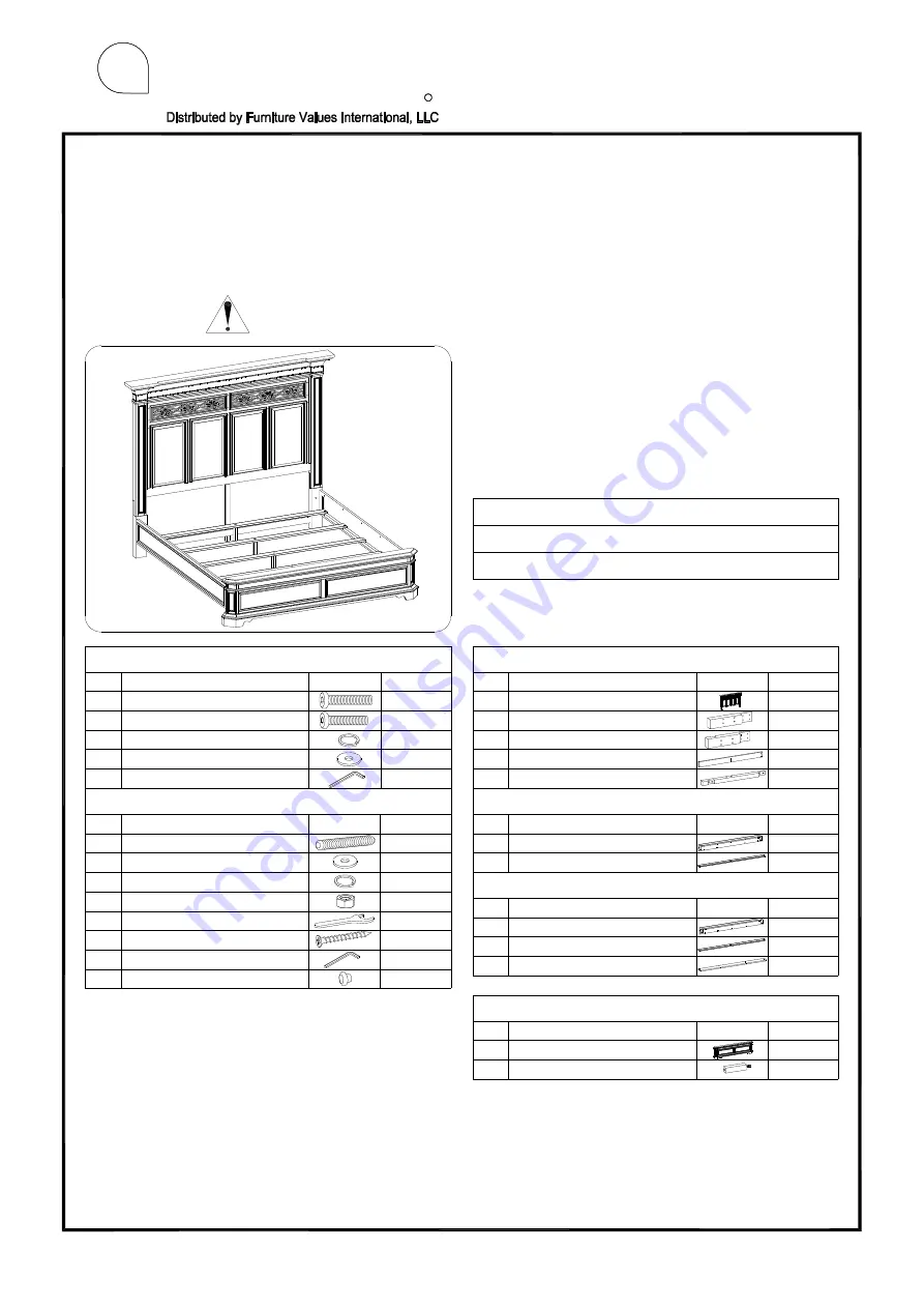 aspenhome Queen Estate Panel HB I201-412 Assembly Instructions Manual Download Page 8