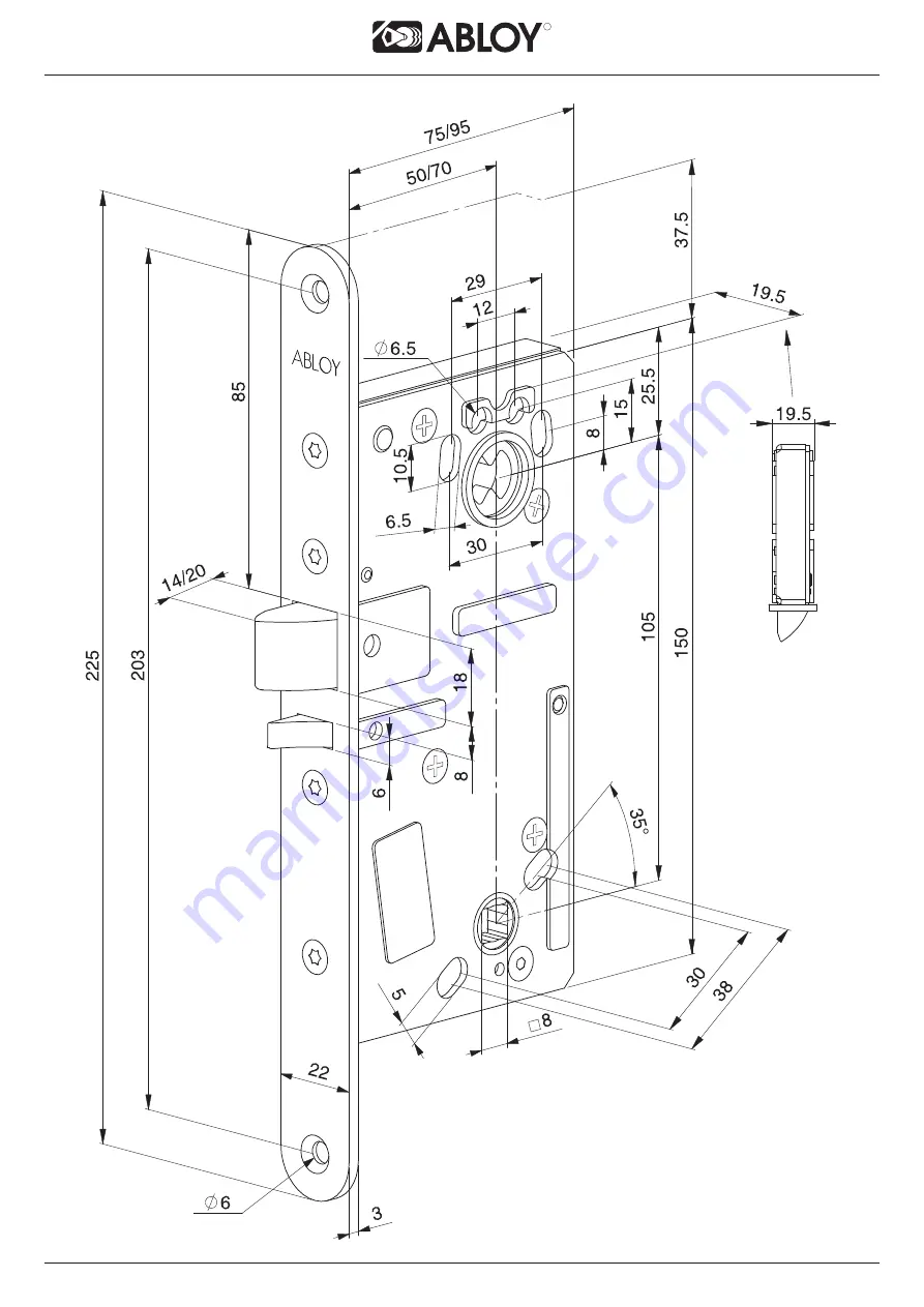 Assa Abloy Abloy PE580 Manual Download Page 2