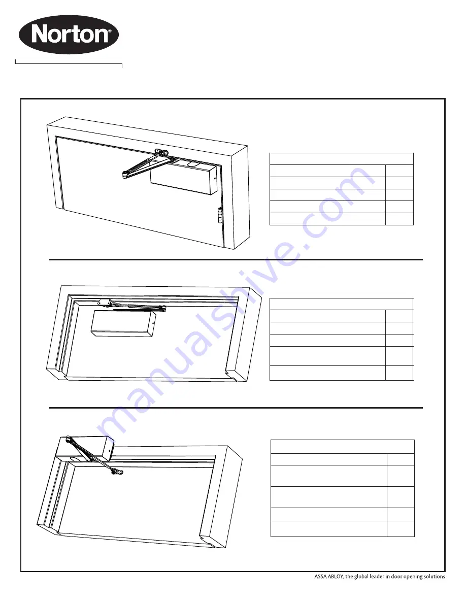 Assa Abloy Norton 9540 Series Installation Instructions Manual Download Page 1