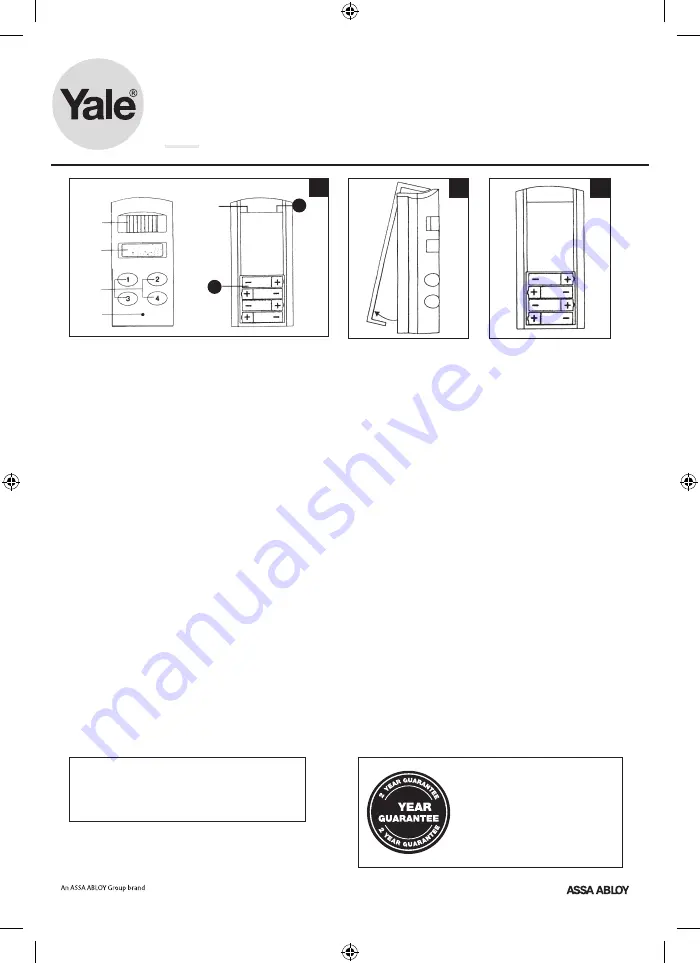 Assa Abloy Yale SAA5015 Скачать руководство пользователя страница 1