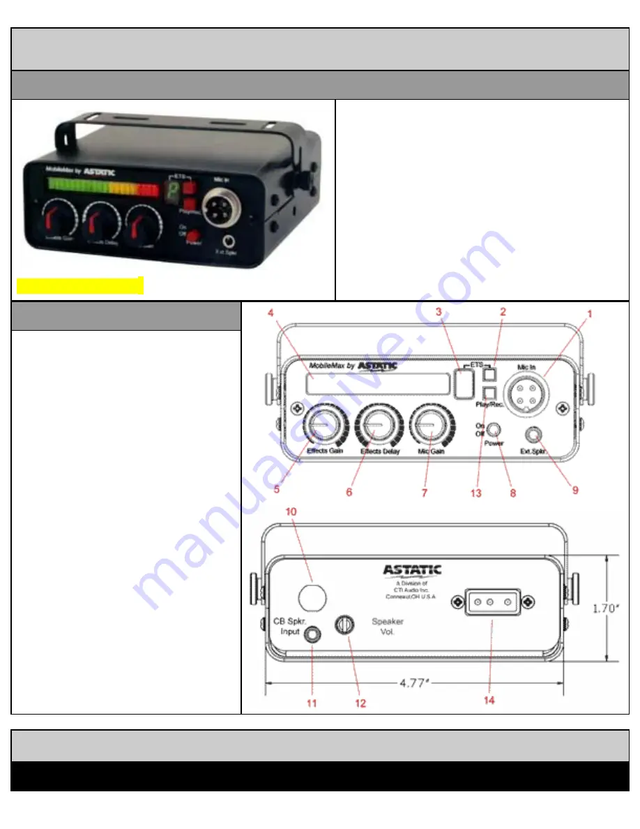 Astatic MobileMax Quick Start Manual Download Page 1