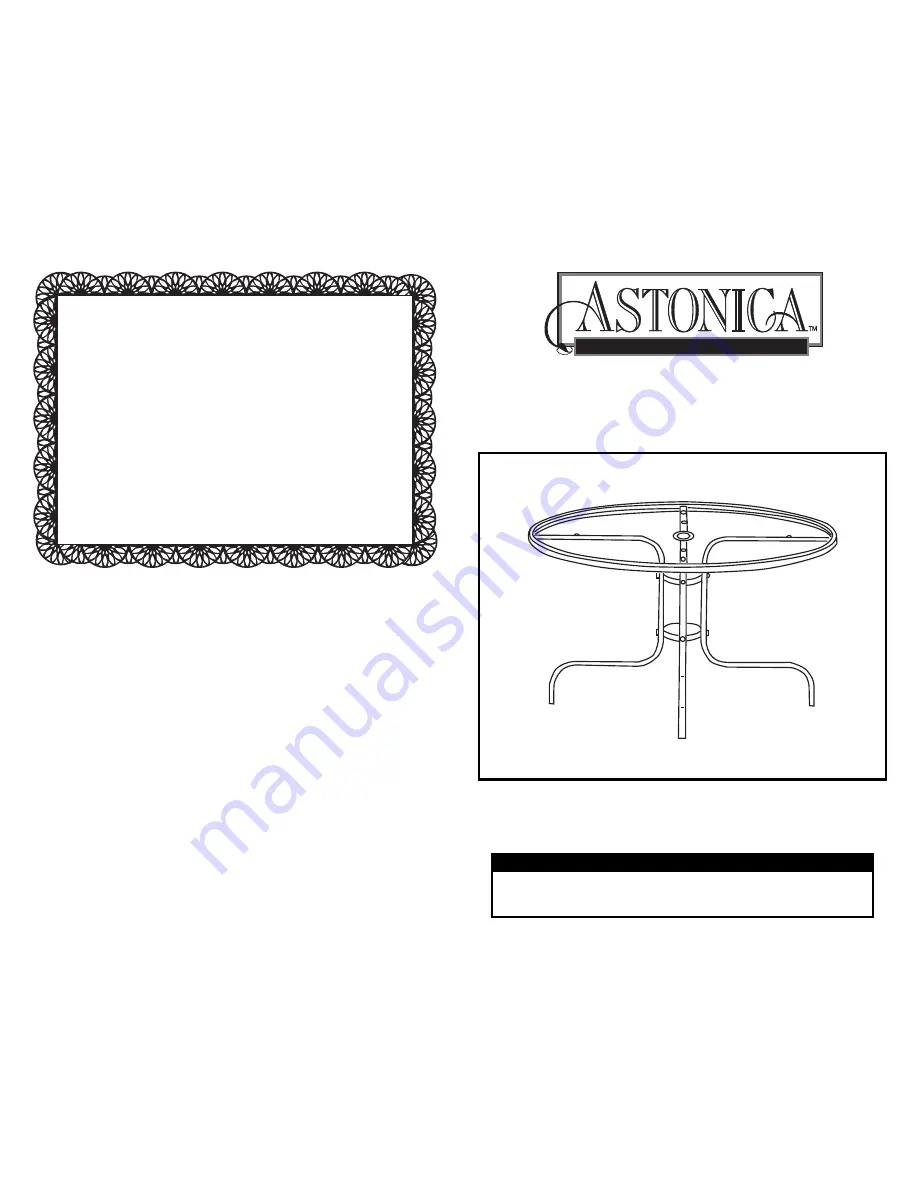 Astonica 50100025 Instruction Manual Download Page 1