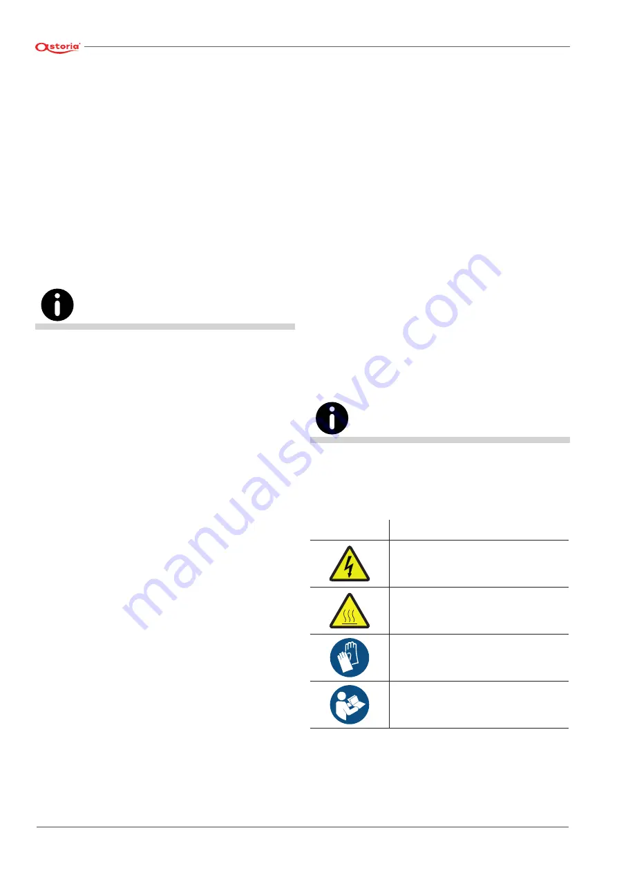 Astoria AEP Use And Maintenance Manual, Instructions For The User Download Page 10