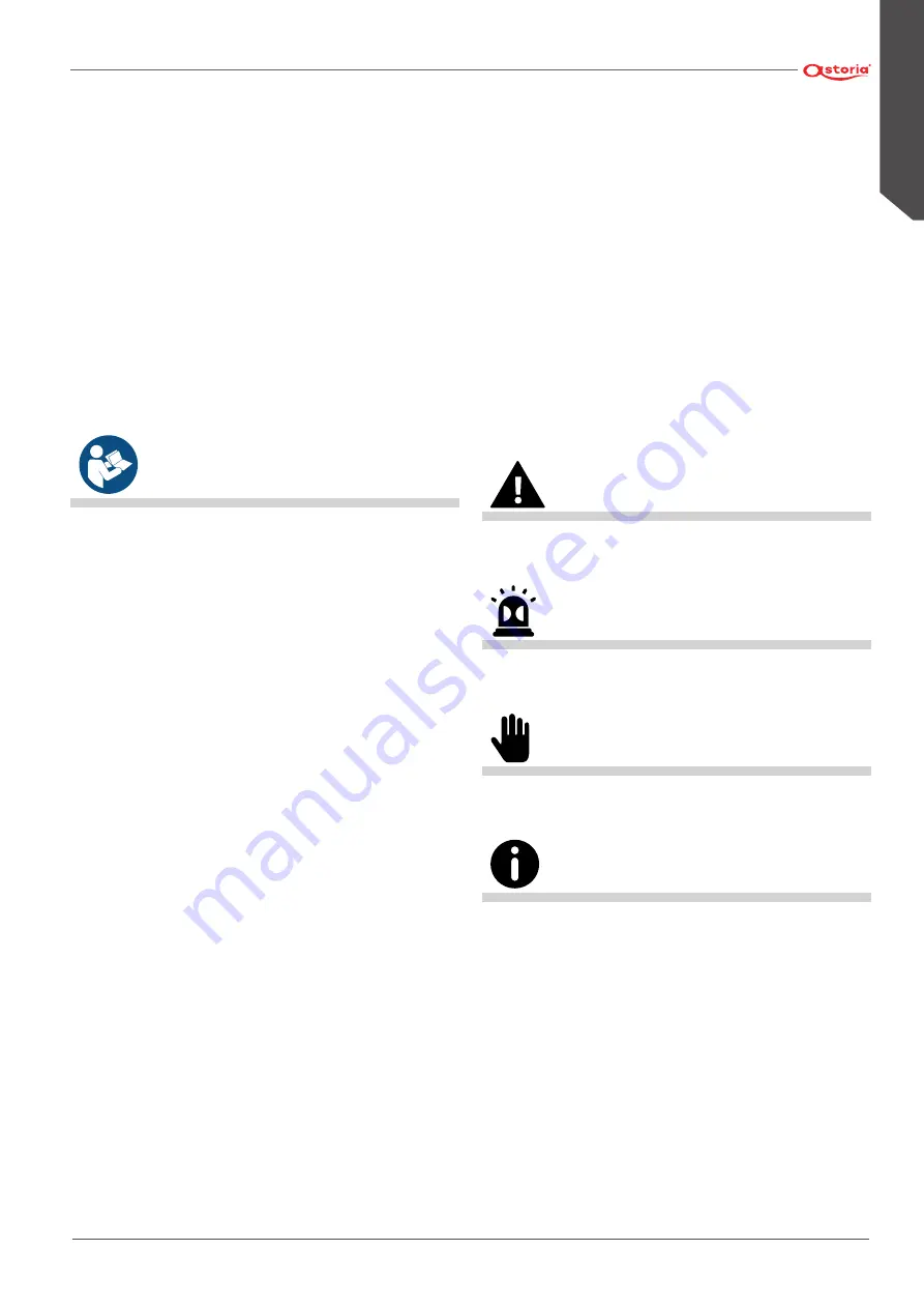 Astoria AEP Use And Maintenance Manual, Instructions For The User Download Page 225