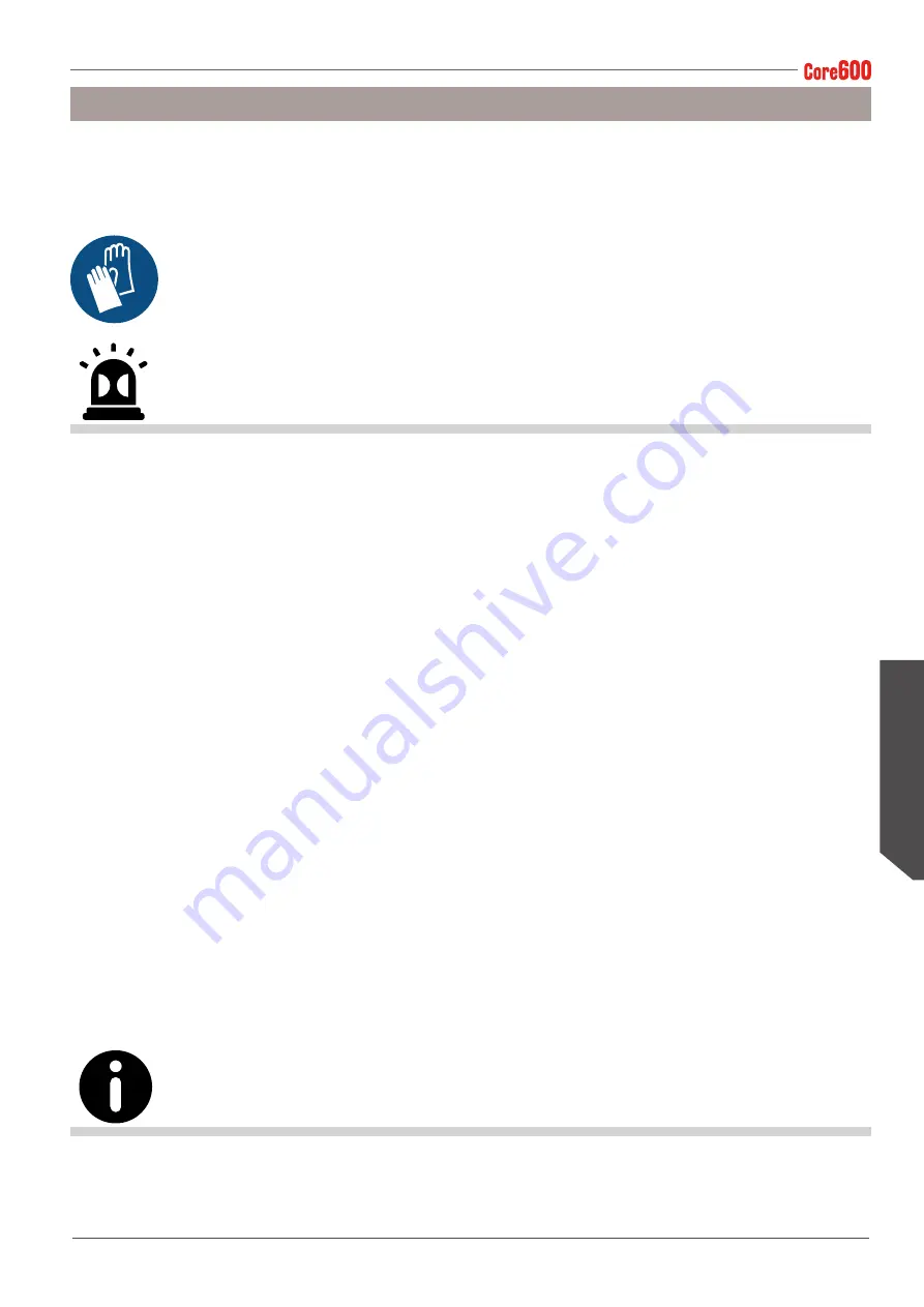 Astoria Core600 AEP Use And Maintenance Manual, Instructions For The User Download Page 127