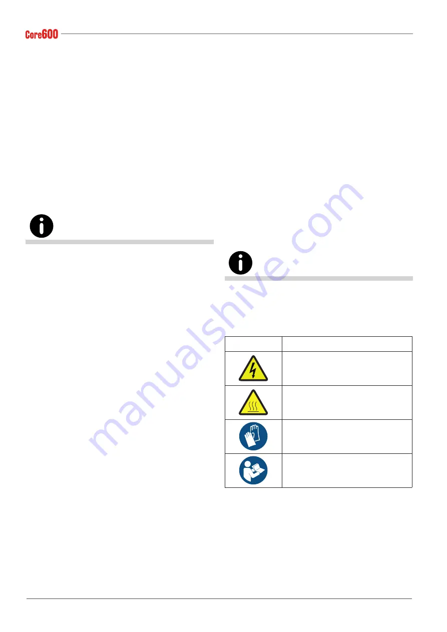 Astoria Core600 AEP Use And Maintenance Manual, Instructions For The User Download Page 170