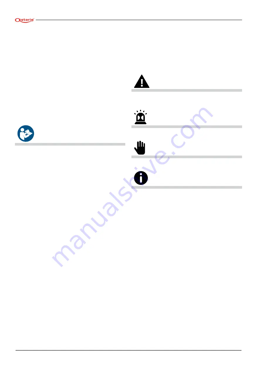 Astoria SABRINA SAE DISPLAY Use And Maintenance Manual, Instructions For The User Download Page 74