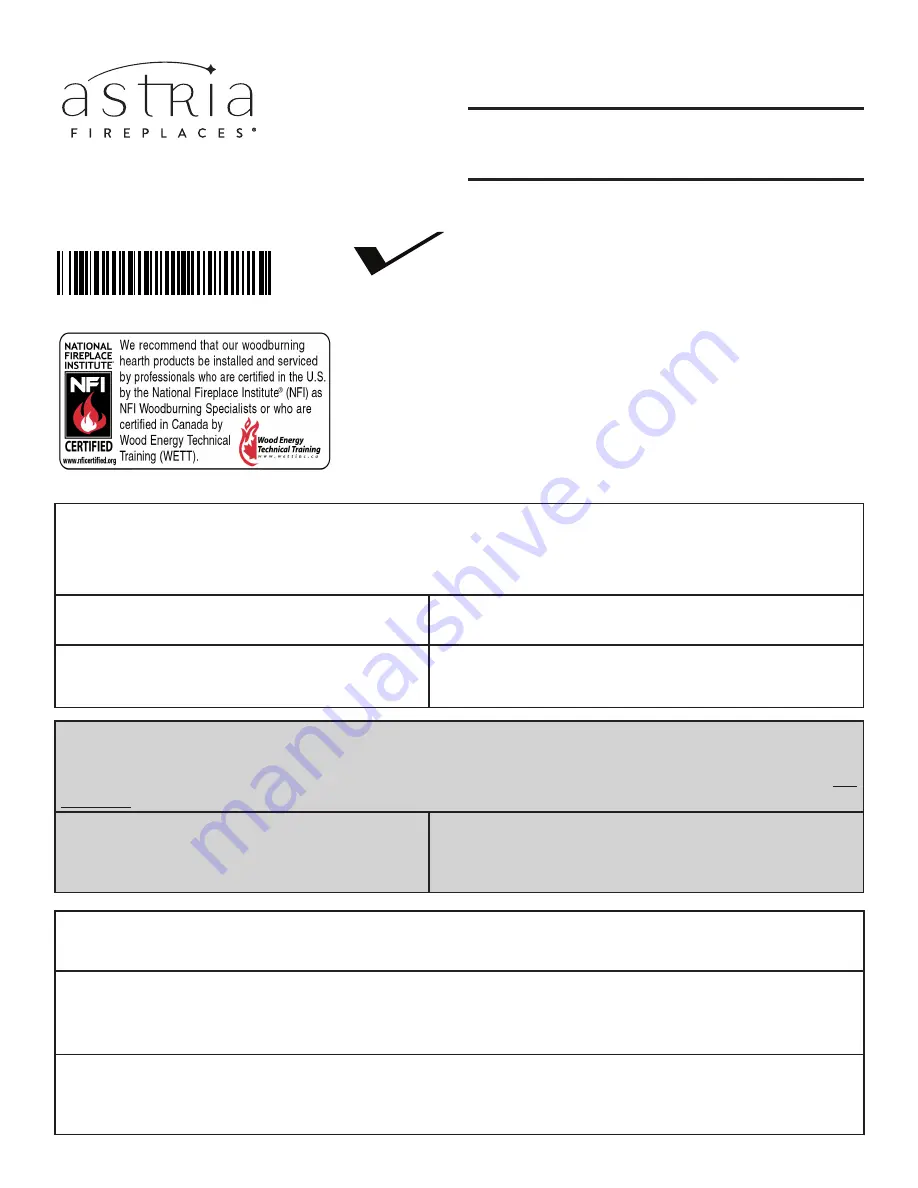 Astria Fireplaces Inglenook CLP2 Installation And Operation Instruction Manual Download Page 1