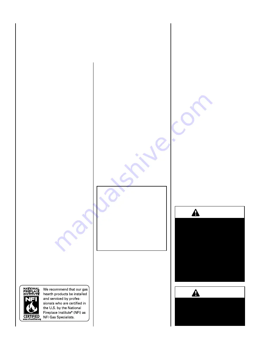 Astria Fireplaces Polaris36ZEN Manual Download Page 2