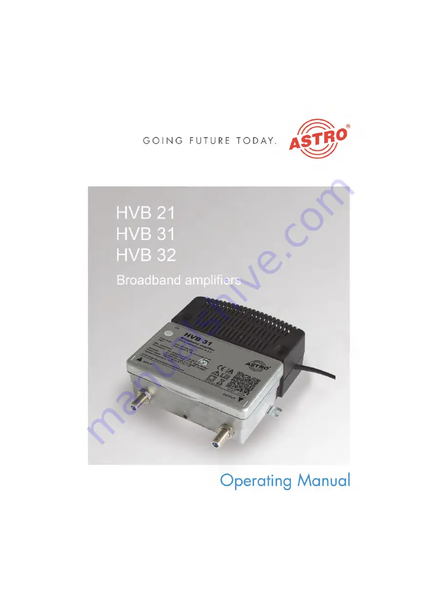 ASTRO HVB 21 Operating Manual Download Page 1