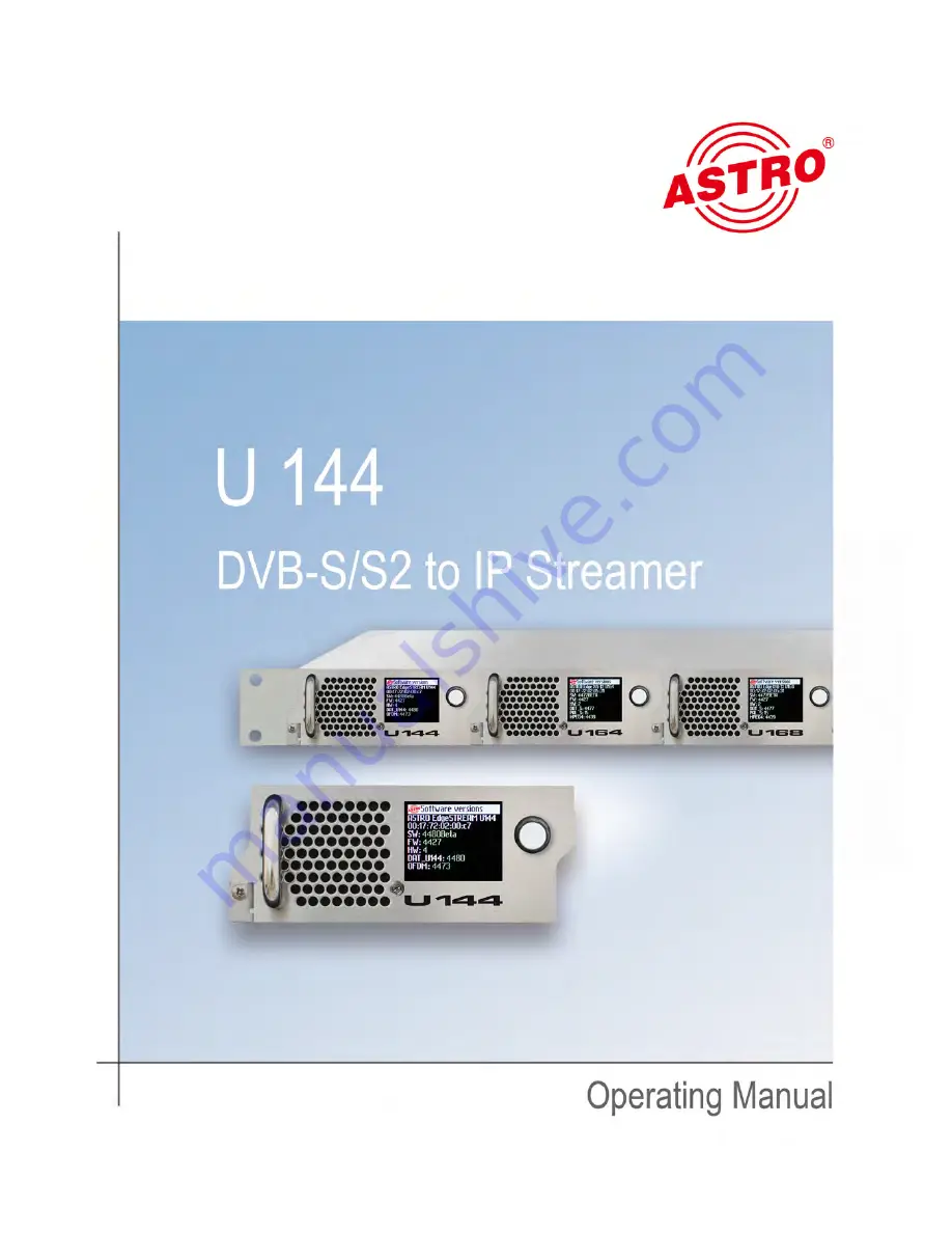 ASTRO U 144 Operating Manual Download Page 1