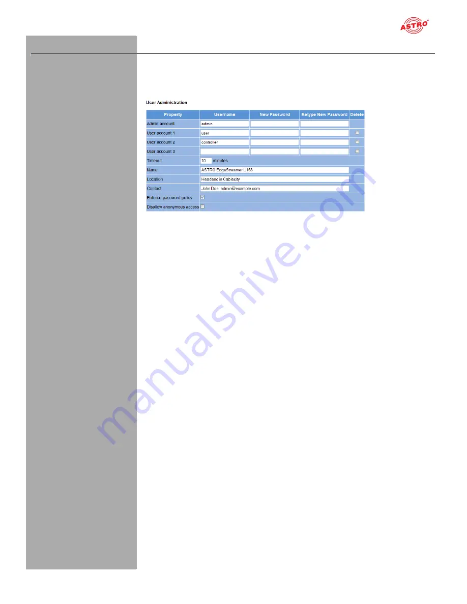 ASTRO U 144 Operating Manual Download Page 43