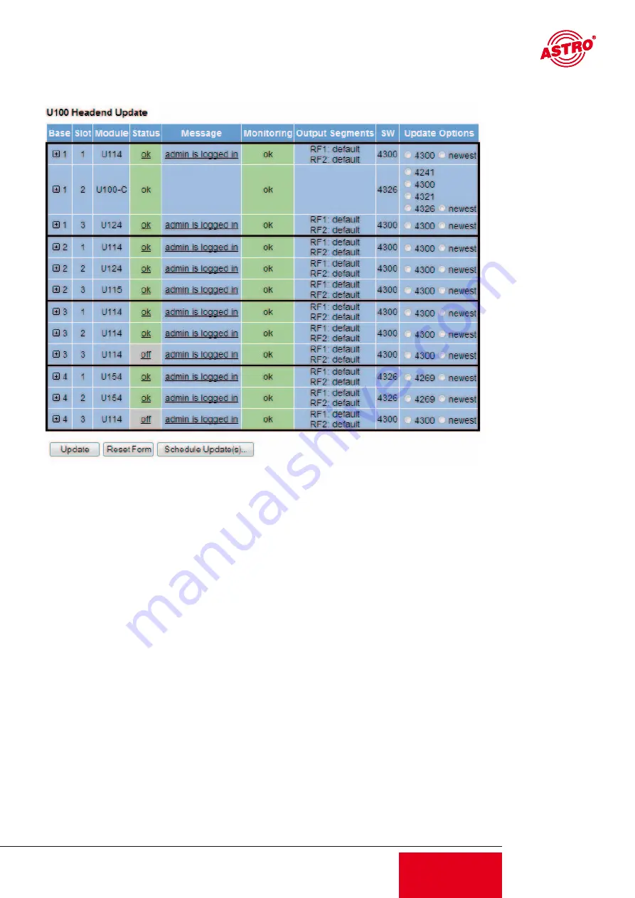 ASTRO U100-C Operating Instructions Manual Download Page 29