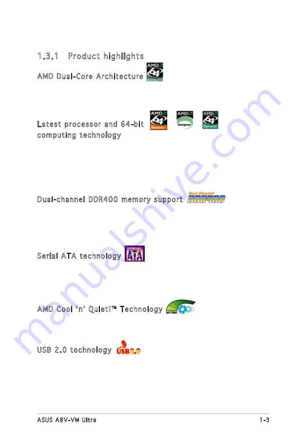 Asus A8V-VM Ultra User Manual Download Page 15