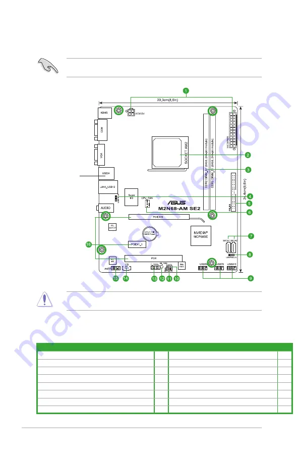 Asus M2N68-AM SE2 - Motherboard - Micro ATX Скачать руководство пользователя страница 11