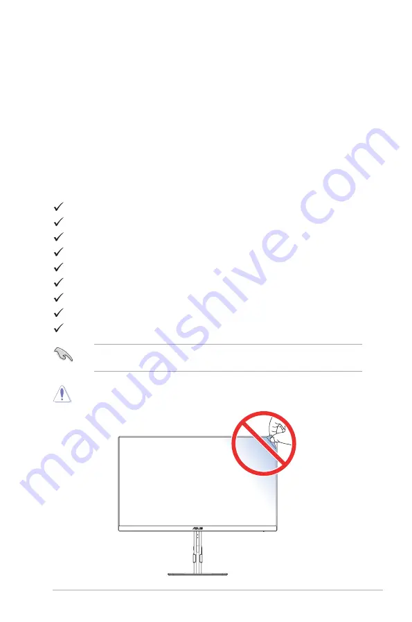 Asus MZ279HL Series User Manual Download Page 9