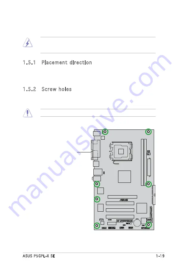 Asus P5GPL-X SE User Manual Download Page 19