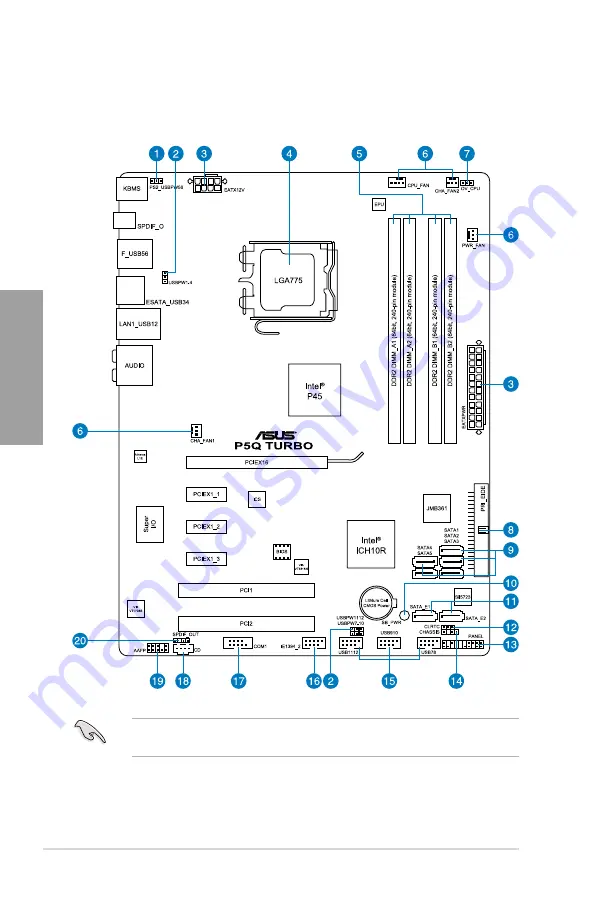 Asus P5Q Turbo - Motherboard - ATX User Manual Download Page 20