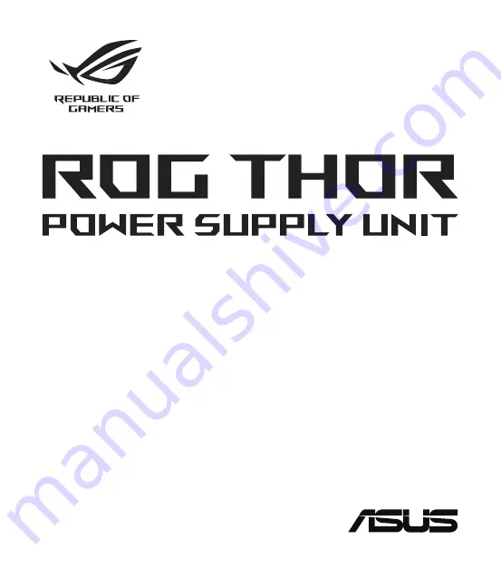 Asus ROG-THOR Series Quick Start Manual Download Page 1