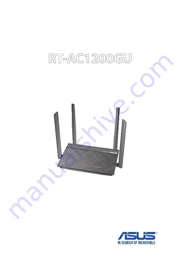 Asus RT-AC1200GU User Manual Download Page 1