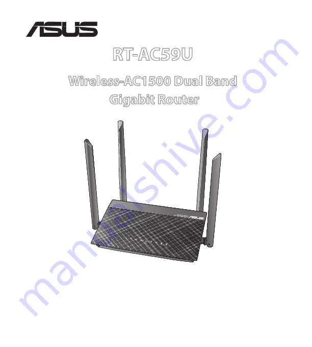 Asus RT-AC59U Quick Start Manual Download Page 1