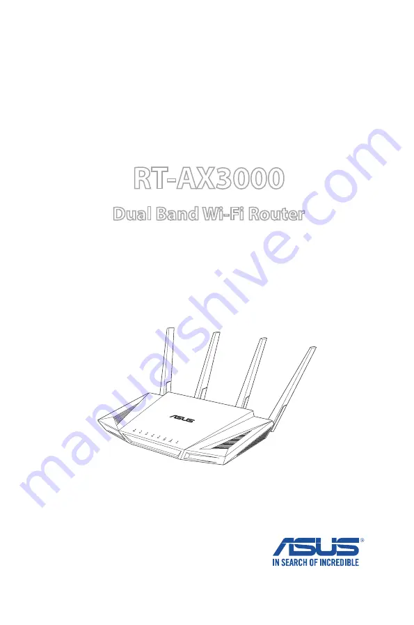 Asus RT-AX3000 User Manual Download Page 1