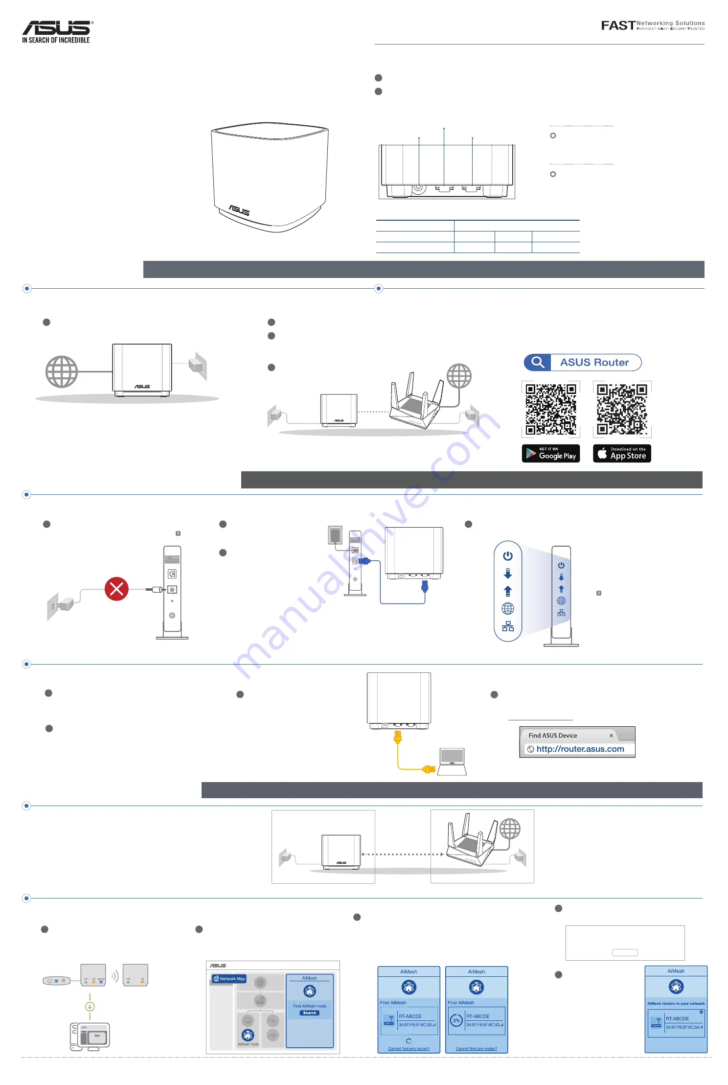 Asus ZenWiFi XD4S Quick Start Manual Download Page 1