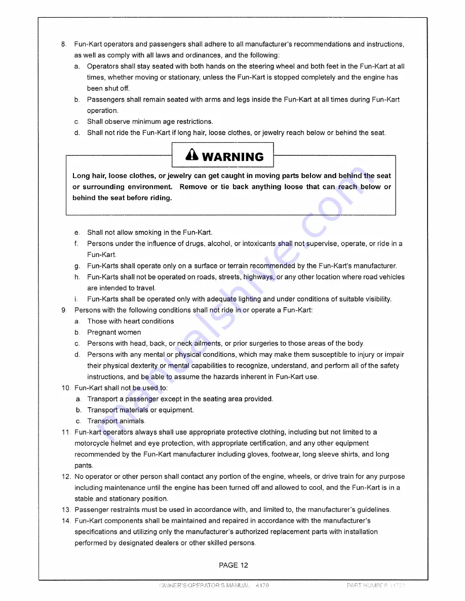 ASW 4170 Owner'S/Operator'S Manual Download Page 13