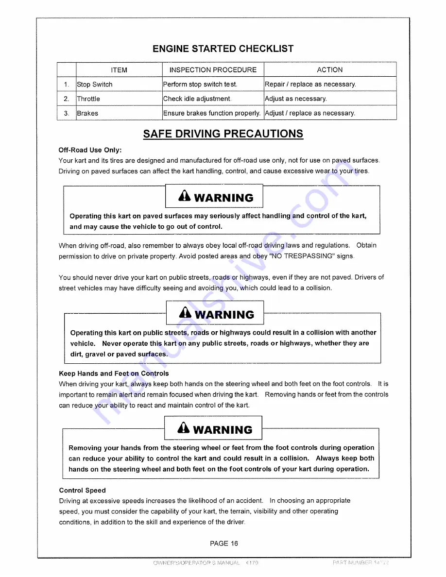 ASW 4170 Owner'S/Operator'S Manual Download Page 17