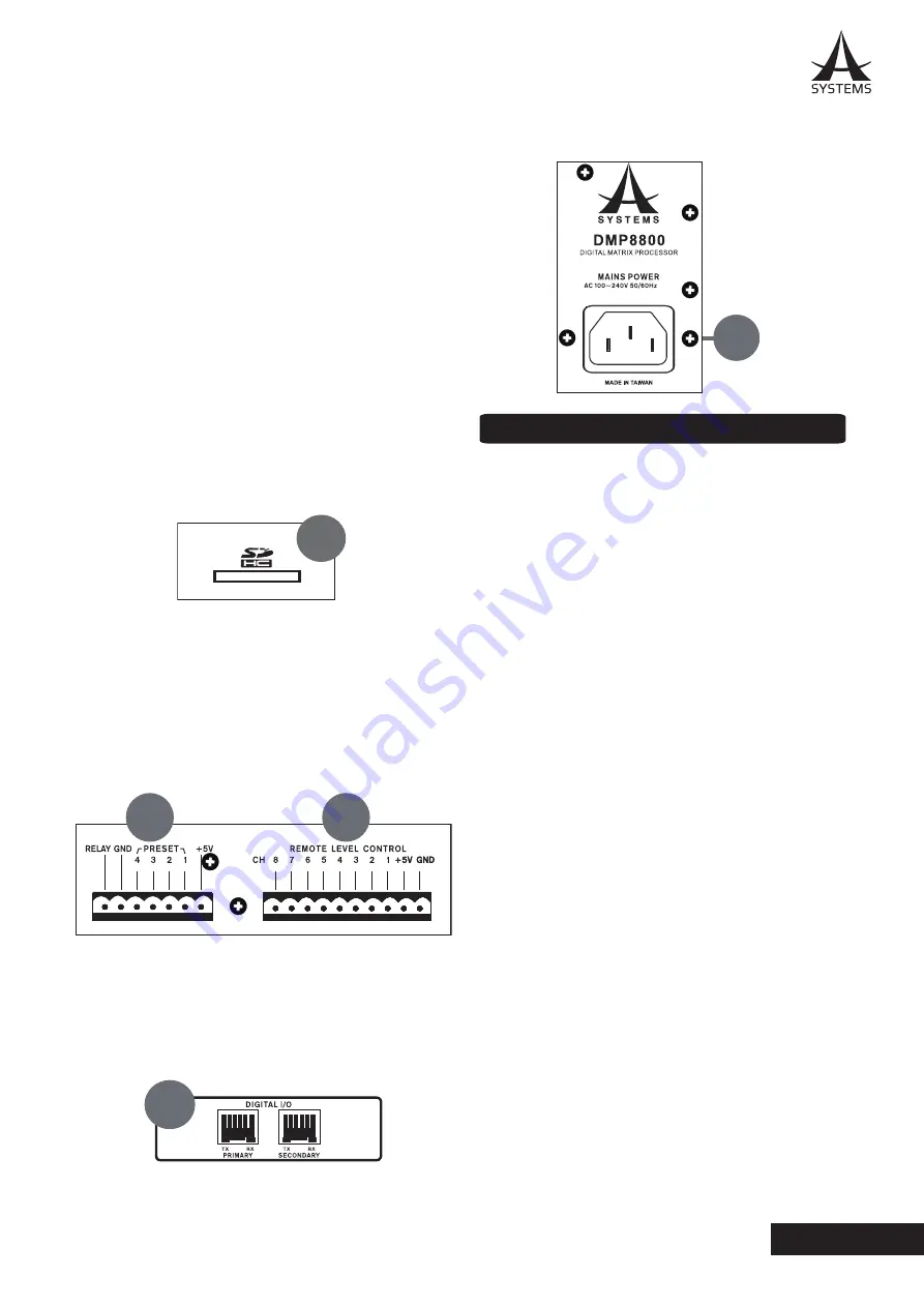 Asystems DMP8800 Скачать руководство пользователя страница 7