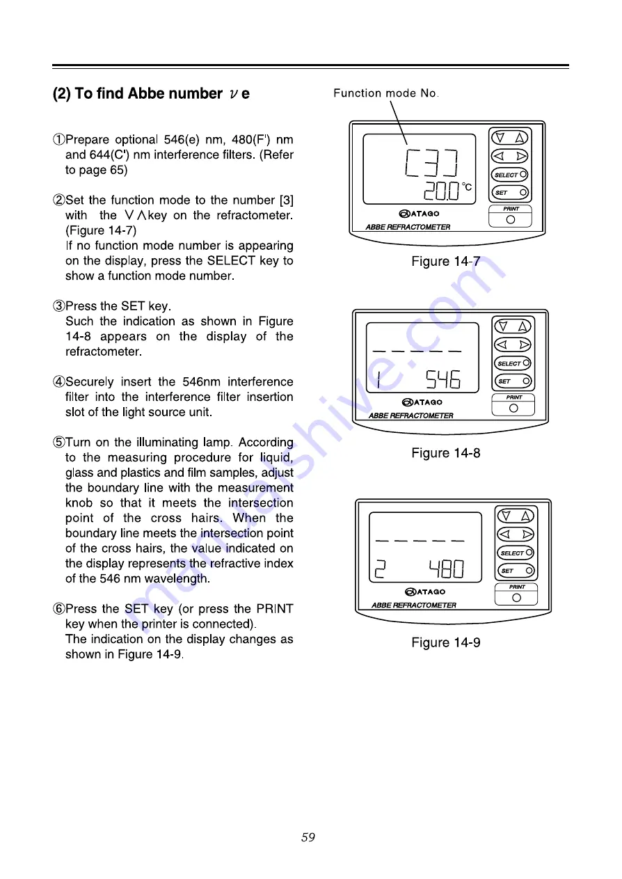 ATAGO 1410 Instruction Manual Download Page 61