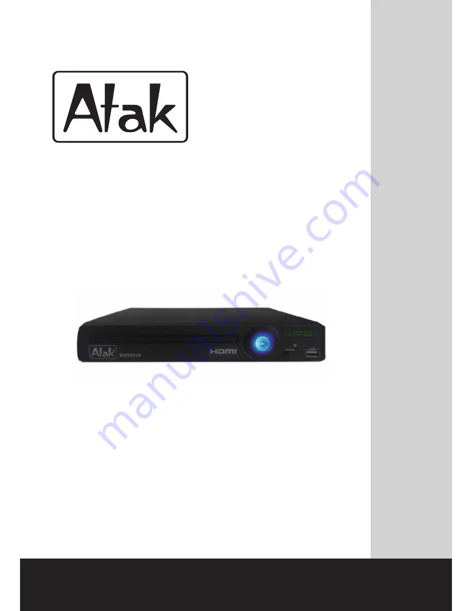 Atak DVD3315 Скачать руководство пользователя страница 1