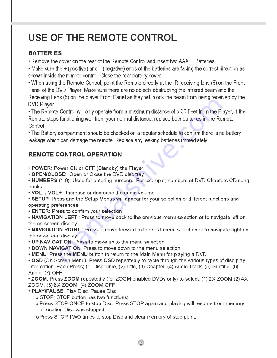 Atak DVDA2000 Instruction Manual Download Page 7