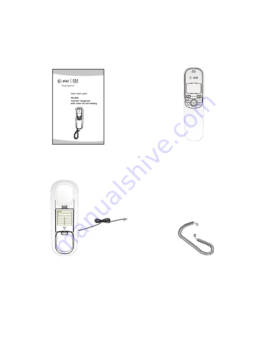 AT&T Trimline TR1909 Скачать руководство пользователя страница 3