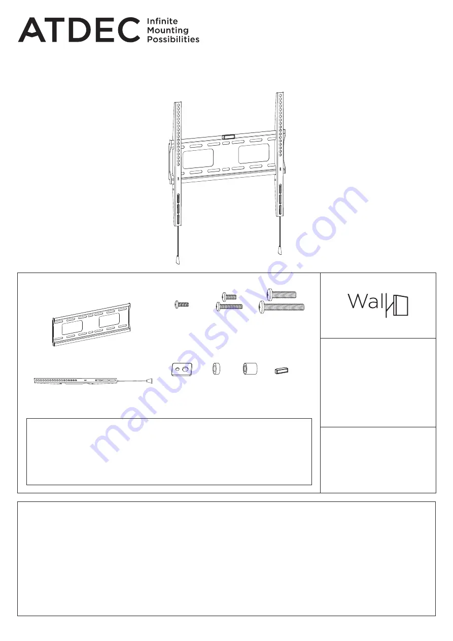 Atdec AD-WF-5040 Installation Manual Download Page 1