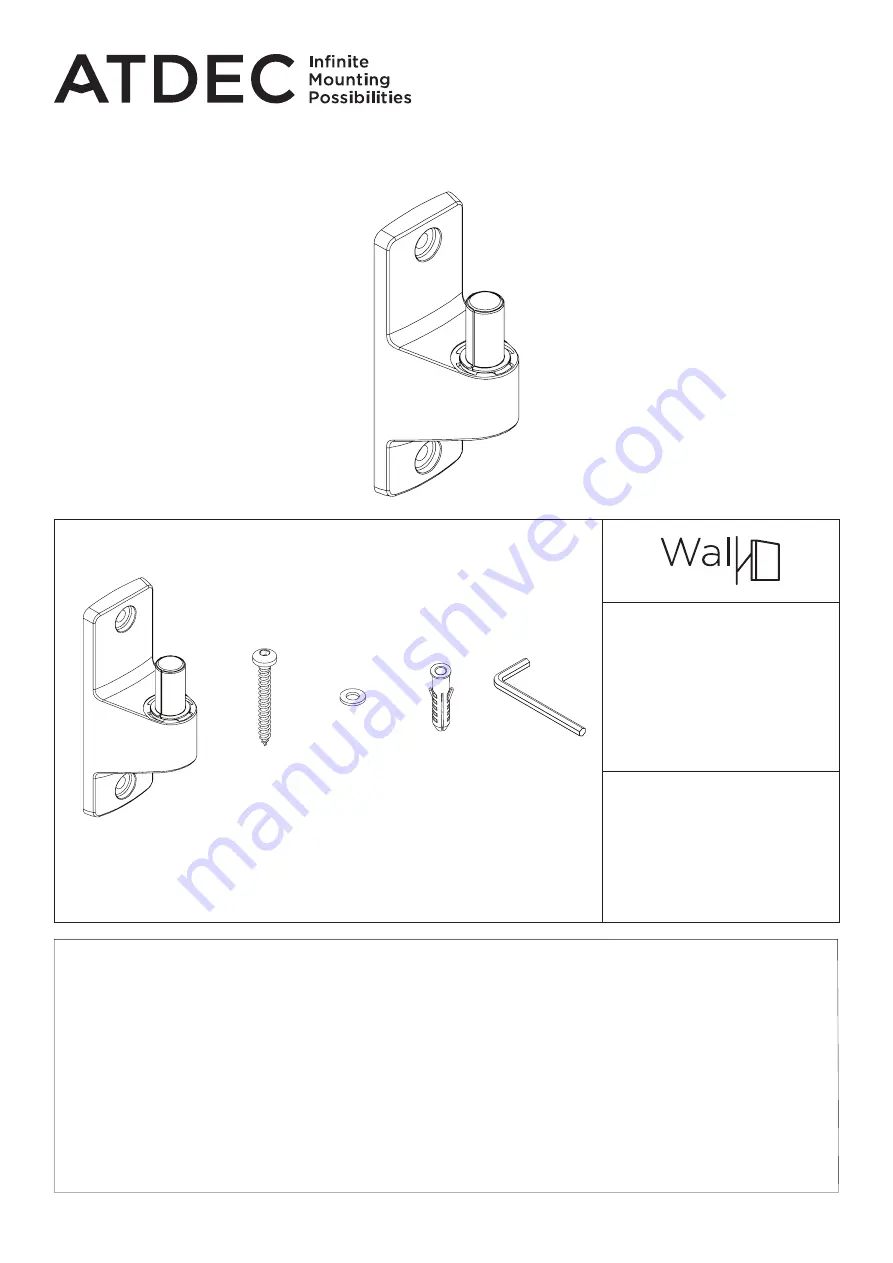 Atdec AWM-W Installation Manual Download Page 1