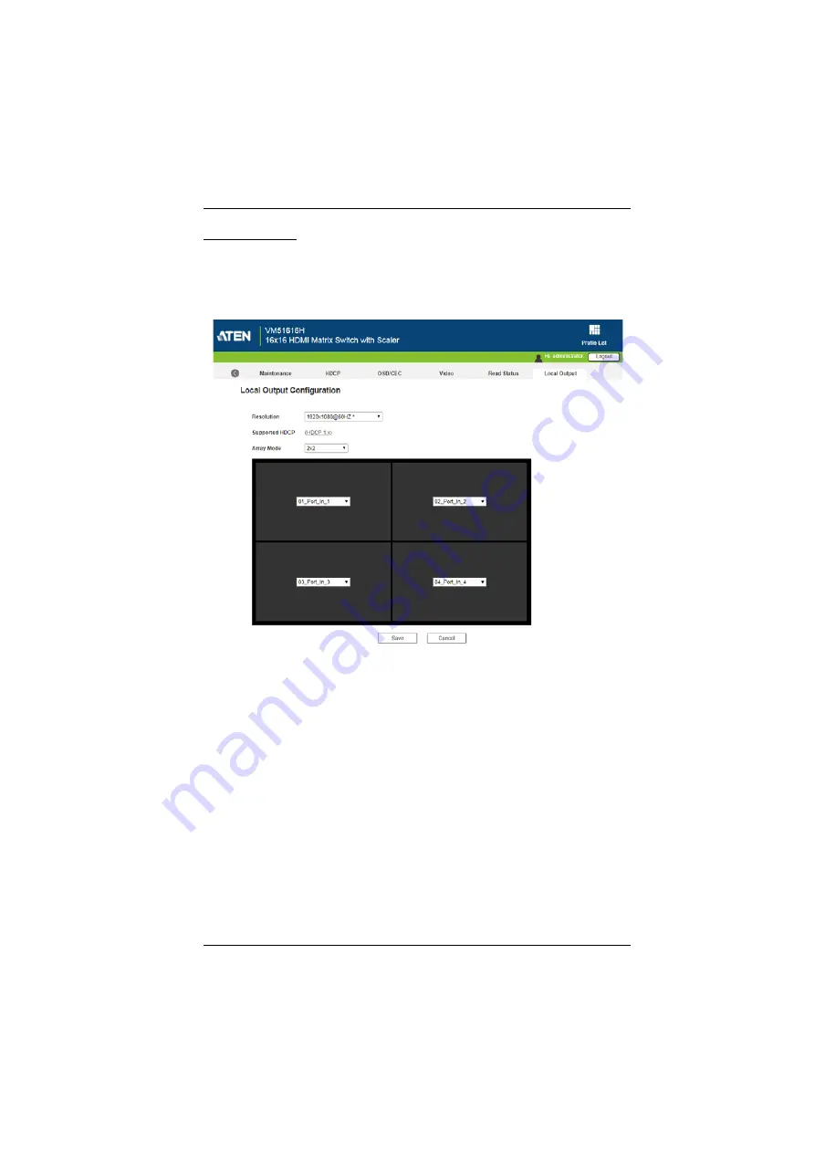 ATEN VM51616H User Manual Download Page 89