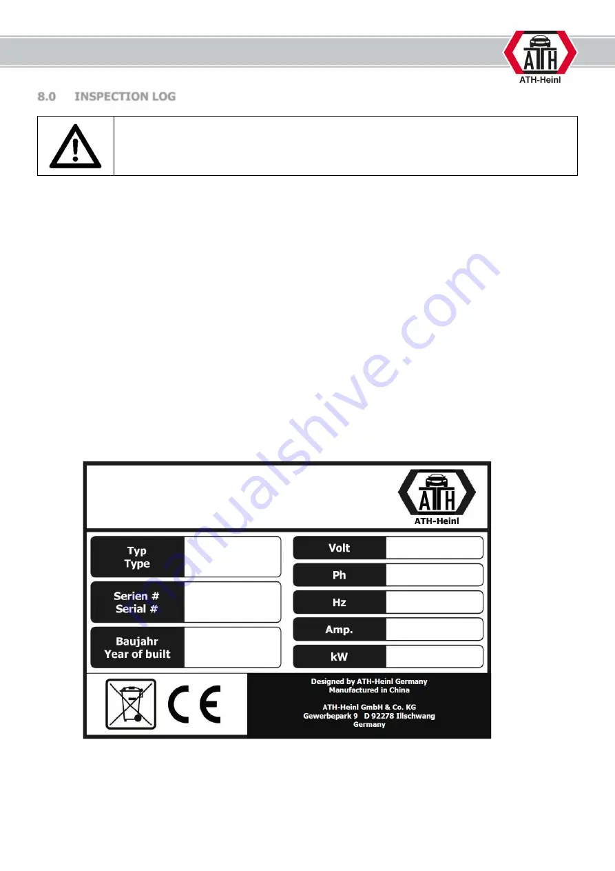 ATH W102 Operating Instructions Manual Download Page 36