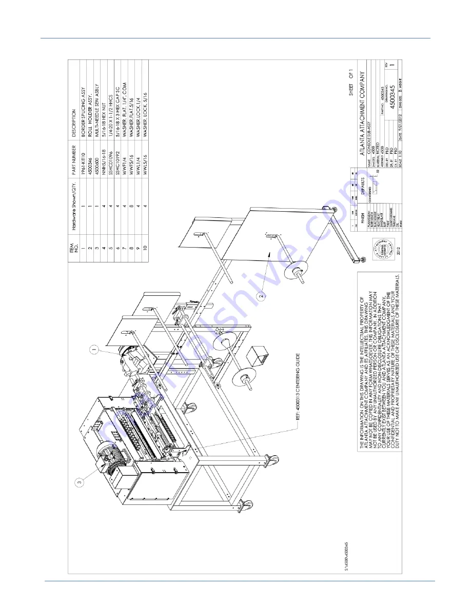 Atlanta 4500A Technical Manual & Parts Lists Download Page 109