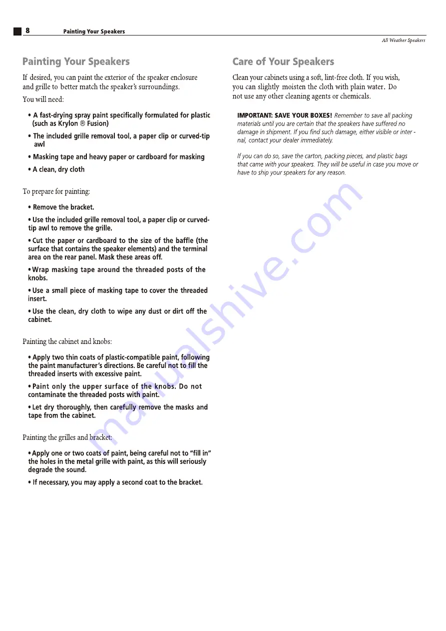 Atlantic Technology All Weather 100 Series Instruction Manual Download Page 8