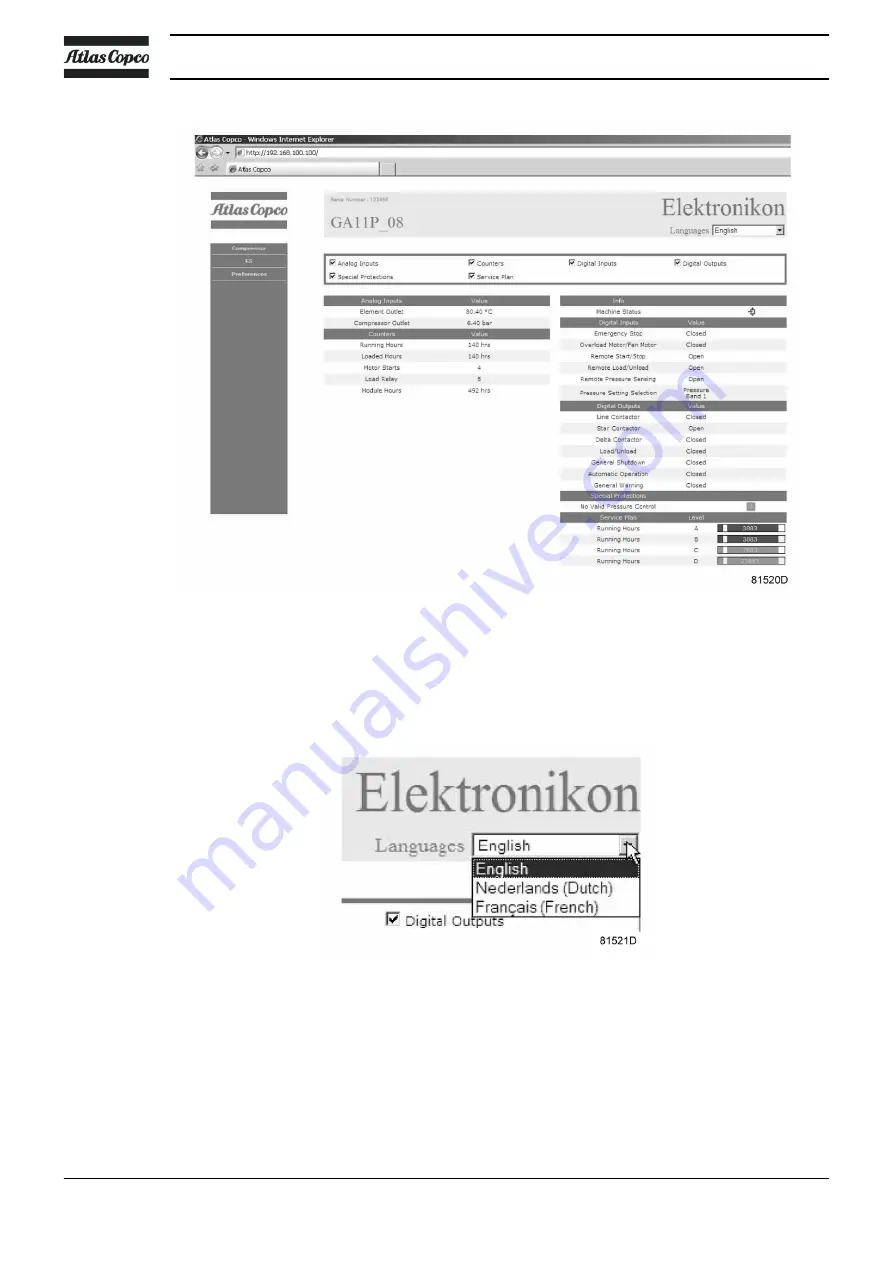 Atlas Copco GA 11 VSD+ Instruction Book Download Page 70