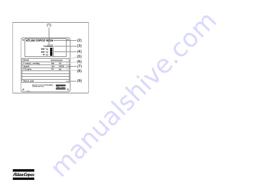 Atlas Copco XAHS 186 Cud PNE Instruction Manual Download Page 64