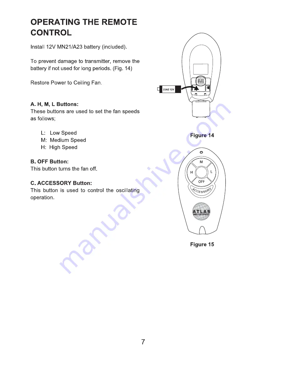 Atlas fan company DIANE Instructions Manual Download Page 8