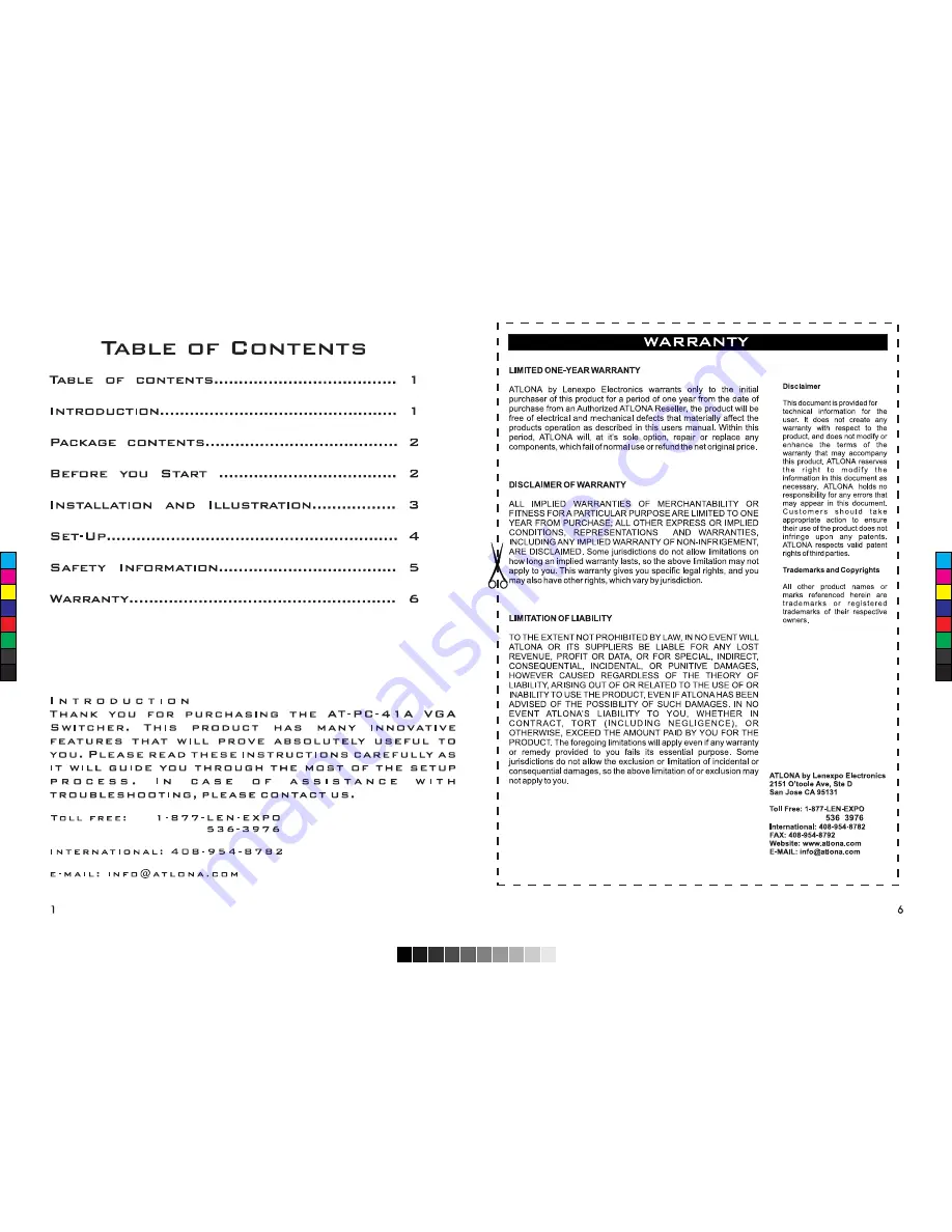 Atlona AT-PC41A User Manual Download Page 2