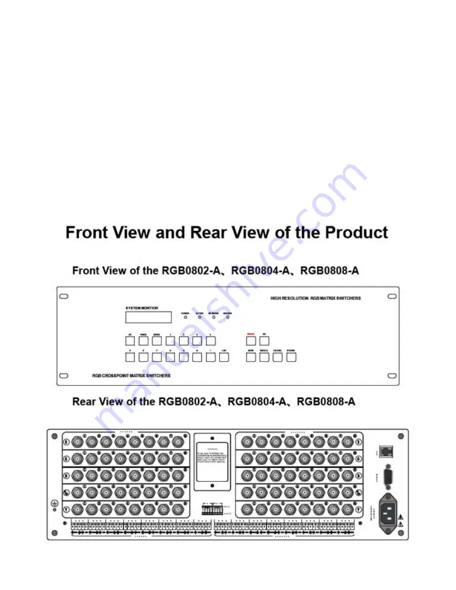 Atlona AT-RGB0802 TO AT-RGB6464 User Manual Download Page 5