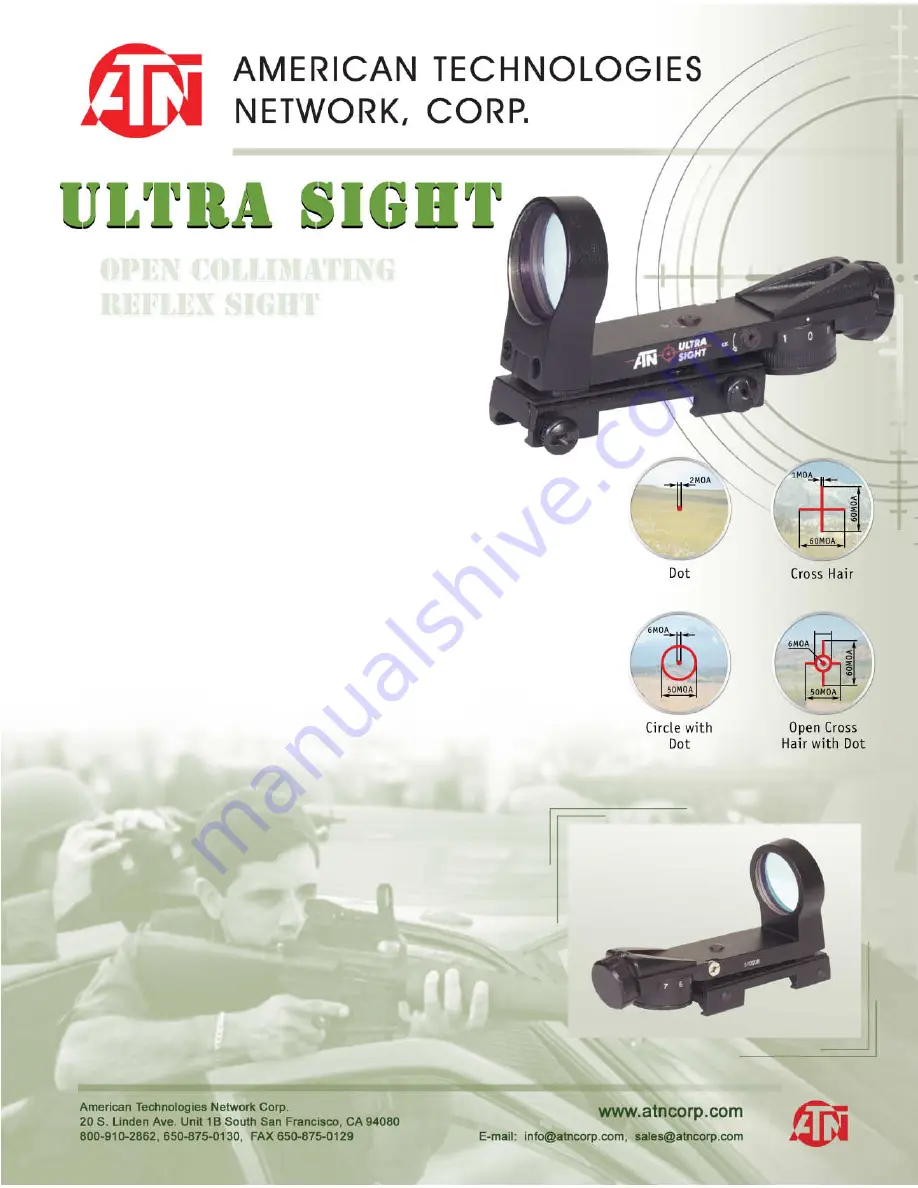 ATN Ultra Sight DC Specifications Download Page 1